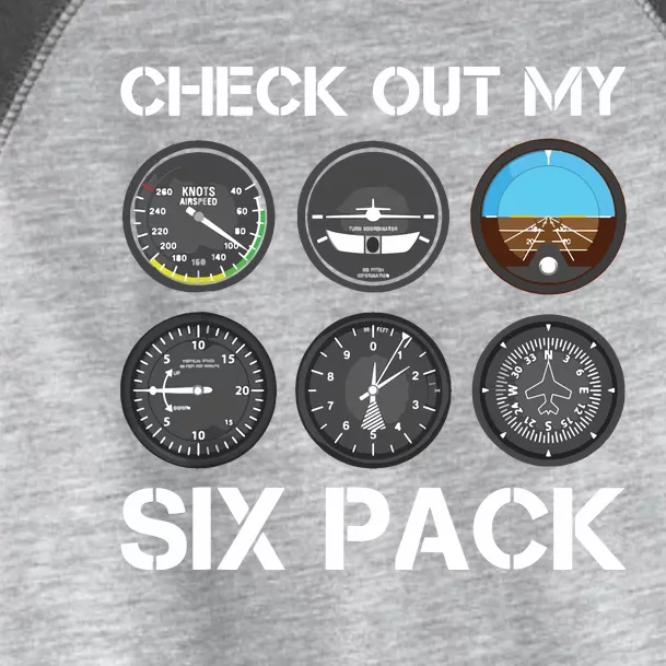 Funny Pilot Top Airplane Six Pack Flight Instruments Gift Toddler Fine Jersey T-Shirt