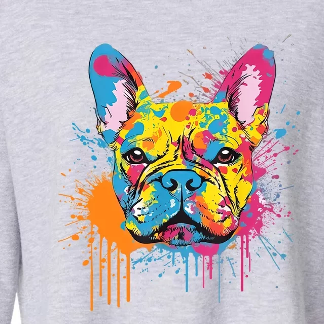 Frenchie Proud To Be A Frenchie Lover Dog Pet Cropped Pullover Crew