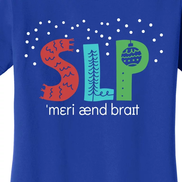 Funny Phonetic Transcription Christmas Slp Speech Therapist Gift Women's T-Shirt