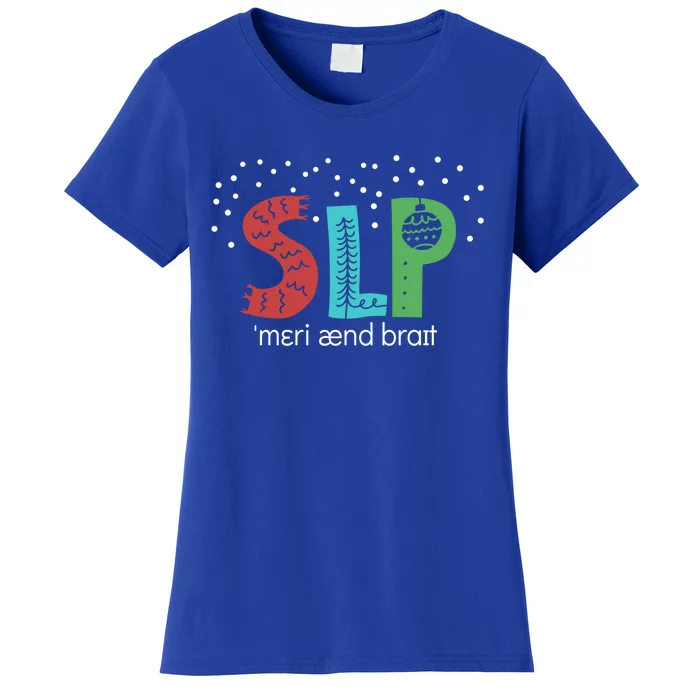 Funny Phonetic Transcription Christmas Slp Speech Therapist Gift Women's T-Shirt