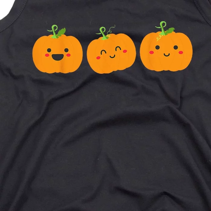 Festive Pumpkin Trio for Halloween and Autumn Tank Top