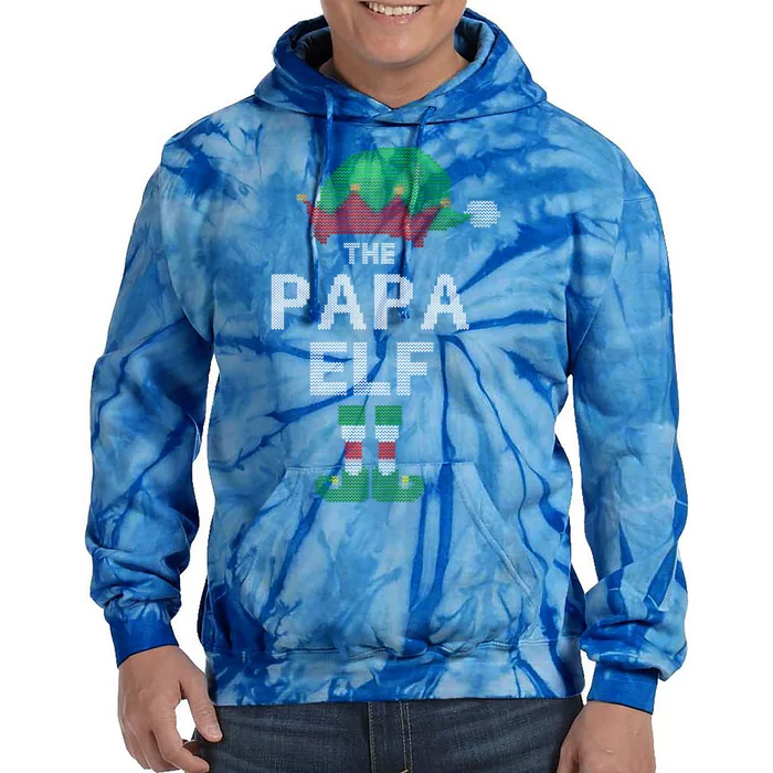 Funny Papa Ugly Christmas Sweater Xmas Family Matching Great Gift Tie Dye Hoodie