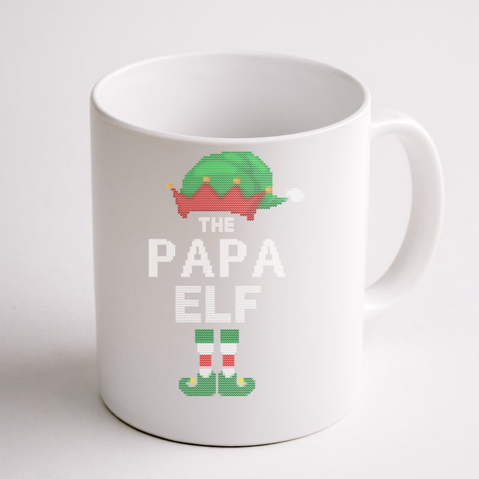 Funny Papa Ugly Christmas Sweater Xmas Family Matching Great Gift Front & Back Coffee Mug