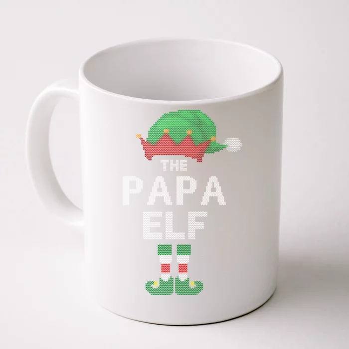 Funny Papa Ugly Christmas Sweater Xmas Family Matching Great Gift Front & Back Coffee Mug