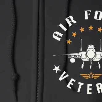 Funny Proud Usair Force Veteran Full Zip Hoodie