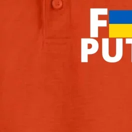 Fuck Putin Ukraine Flag Dry Zone Grid Performance Polo