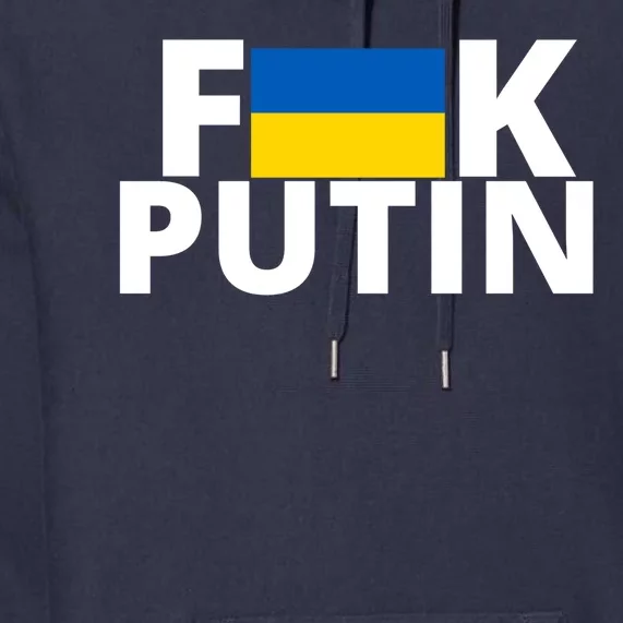 Fuck Putin Ukraine Flag Premium Hoodie