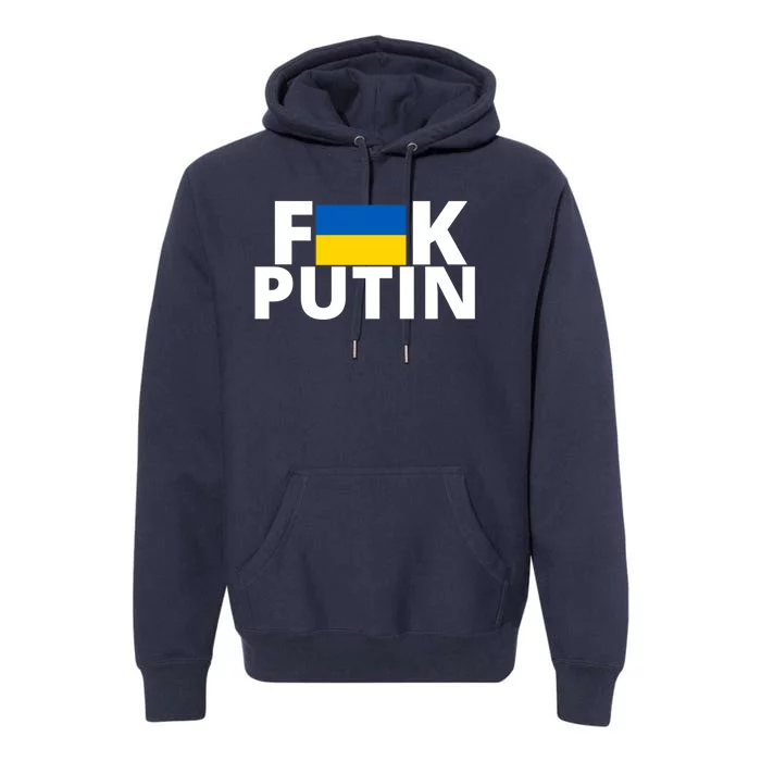 Fuck Putin Ukraine Flag Premium Hoodie