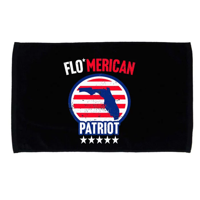 Florida Patriotic US Memorial Day July 4th Independence Microfiber Hand Towel