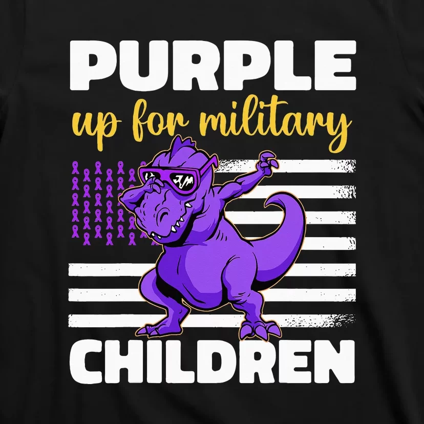 Funny Purple Up For Military Month Children T-Shirt