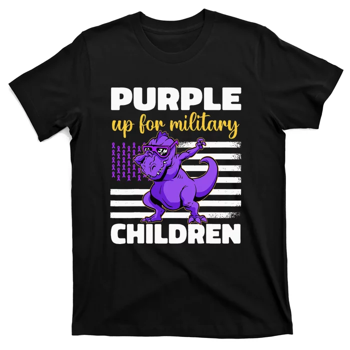 Funny Purple Up For Military Month Children T-Shirt