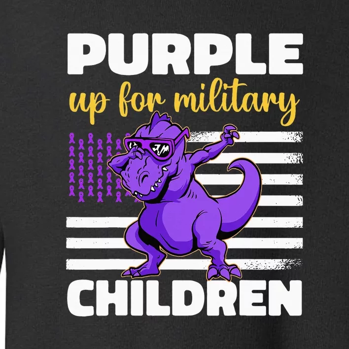 Funny Purple Up For Military Month Children Toddler Sweatshirt