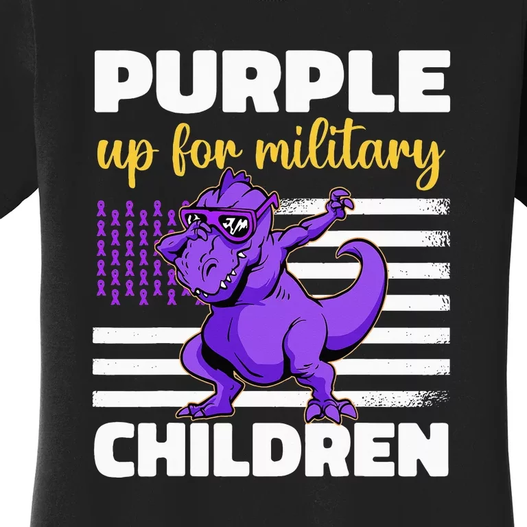 Funny Purple Up For Military Month Children Women's T-Shirt