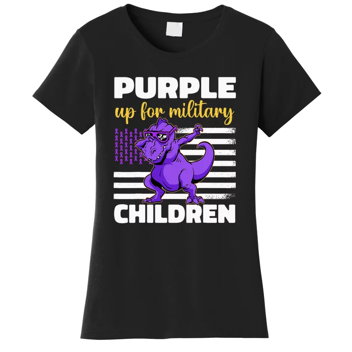 Funny Purple Up For Military Month Children Women's T-Shirt