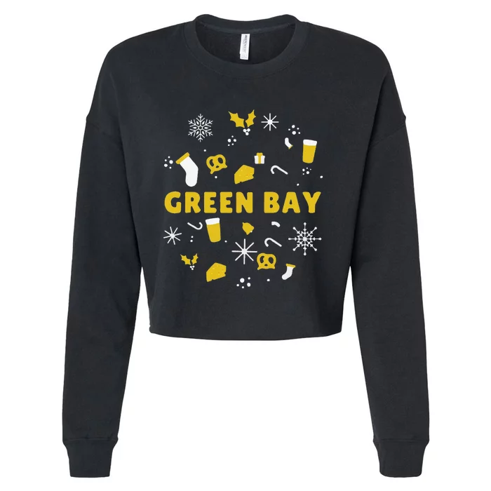 Funny Packers Ugly Christma Cropped Pullover Crew