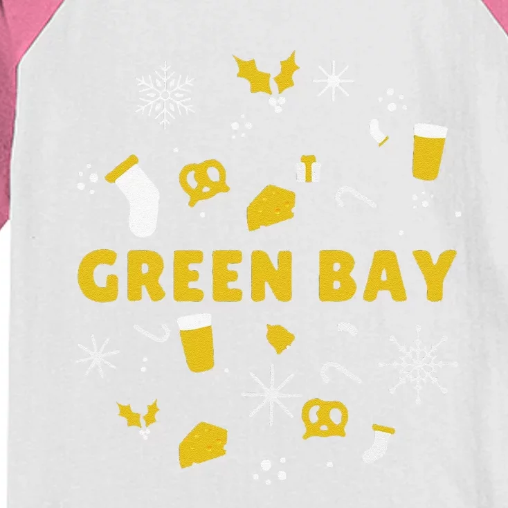 Funny Packers Ugly Christma Kids Colorblock Raglan Jersey