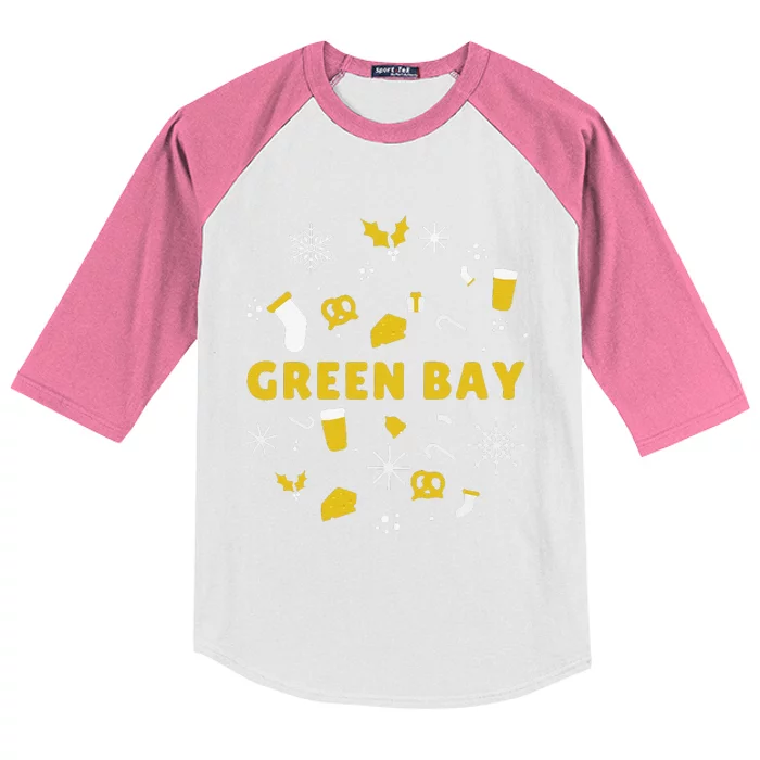 Funny Packers Ugly Christma Kids Colorblock Raglan Jersey