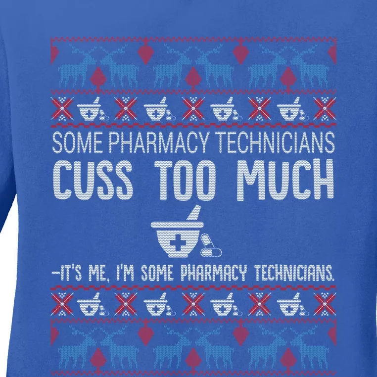 Funny Pharmacy Ugly Christmas Sweater Funny Gift Ladies Long Sleeve Shirt