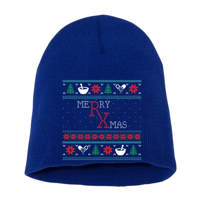 Funny Pharmacy Ugly Christmas Sweaters Gift Short Acrylic Beanie