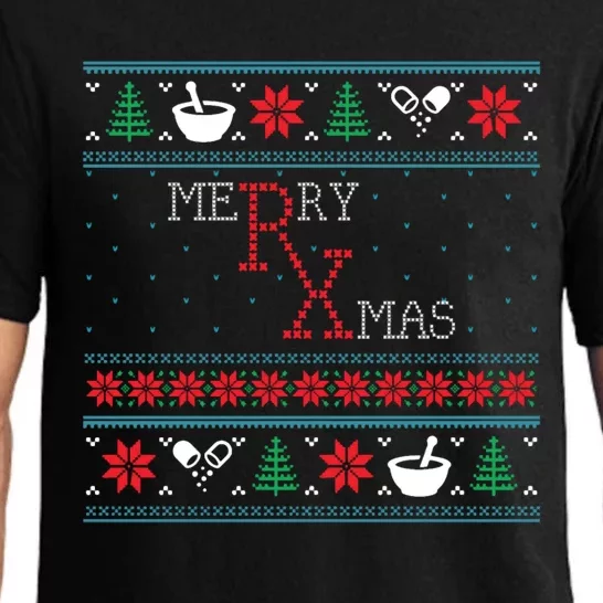 Funny Pharmacy Ugly Christmas Sweaters Pajama Set