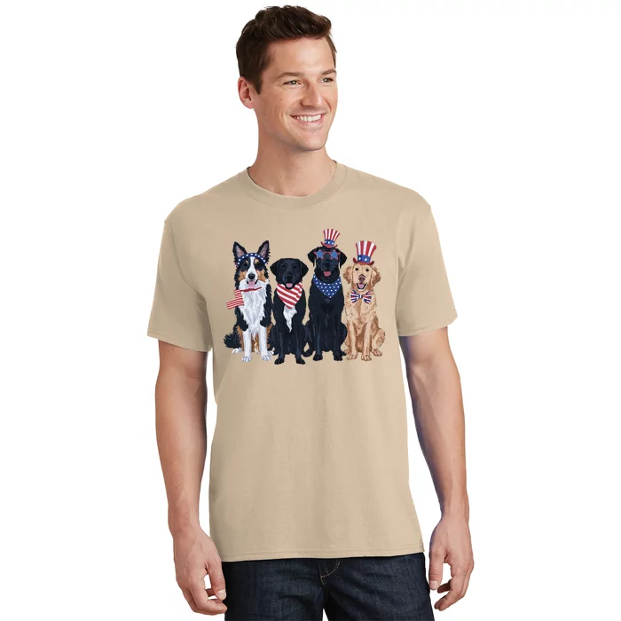 Funny Patriotic Usa Dog  4th Of July Dog Independence Day T-Shirt