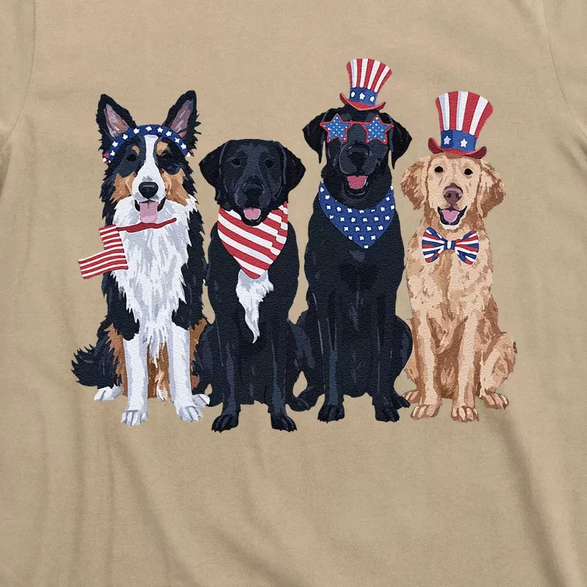 Funny Patriotic Usa Dog  4th Of July Dog Independence Day T-Shirt