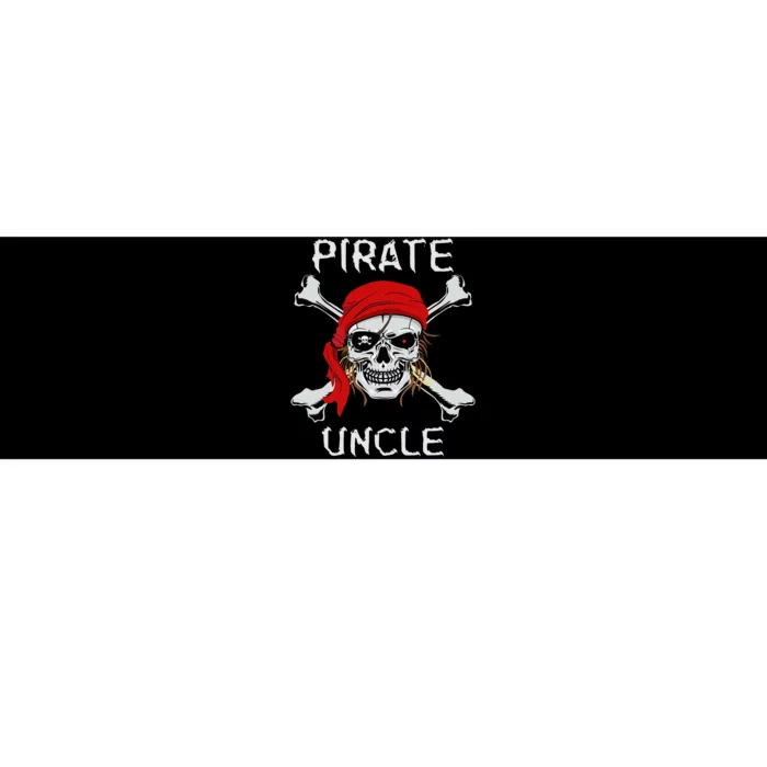 Funny Pirate Uncle Skull & Crossbones Halloween Bumper Sticker