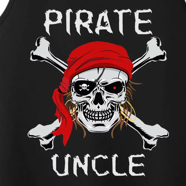 Funny Pirate Uncle Skull & Crossbones Halloween Performance Tank