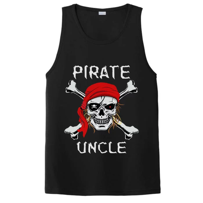 Funny Pirate Uncle Skull & Crossbones Halloween Performance Tank