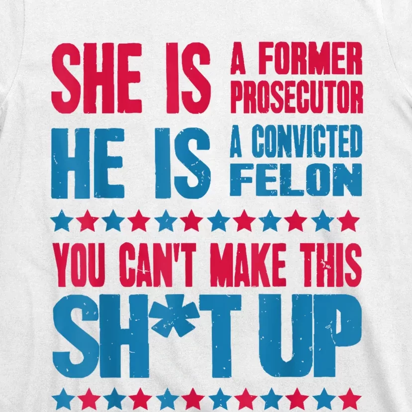 Former Prosecutor Vs Felon Pro Kamalaharris 2024 T-Shirt