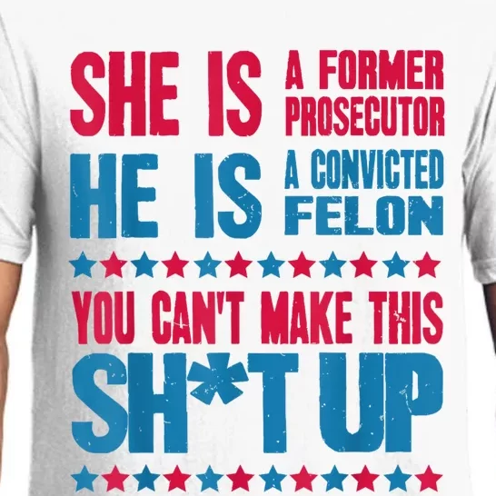 Former Prosecutor Vs Felon Pro Kamalaharris 2024 Pajama Set