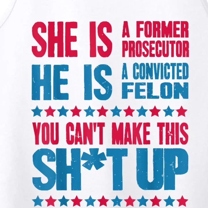 Former Prosecutor Vs Felon Pro Kamalaharris 2024 Performance Tank