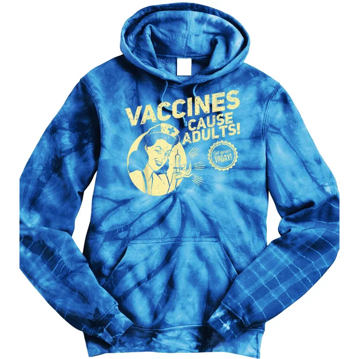 Funny Pro Vaccination Vaccines Cause Adults Tie Dye Hoodie