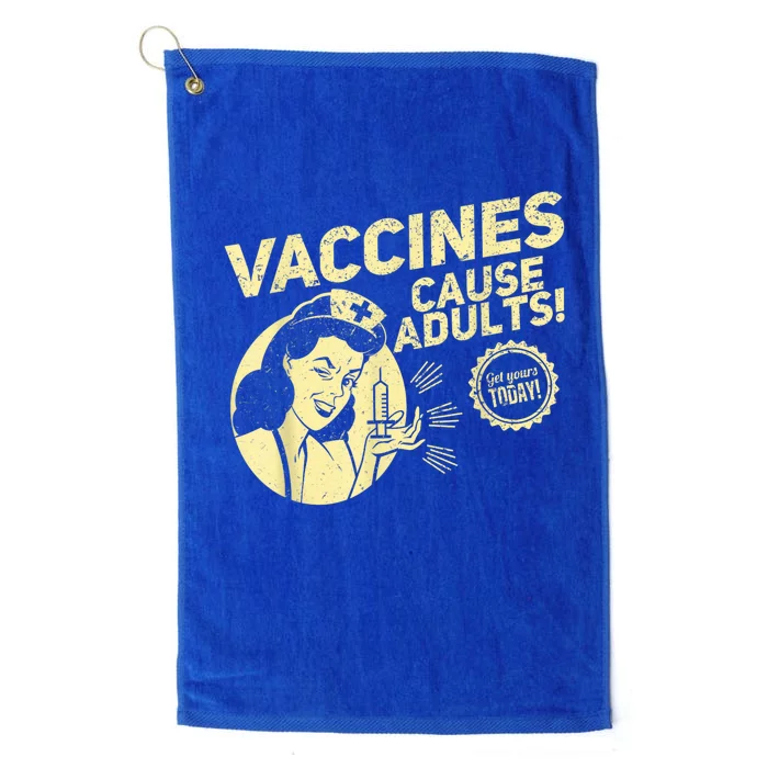 Funny Pro Vaccination Vaccines Cause Adults Platinum Collection Golf Towel