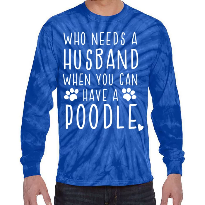 Funny Poodle Valentine's Day Gift Tie-Dye Long Sleeve Shirt