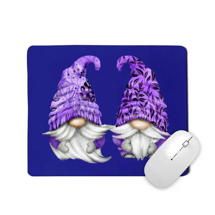 Floral Purple Valentine Gnomes For Mom Gift Cute Valentines Day Gift Mousepad