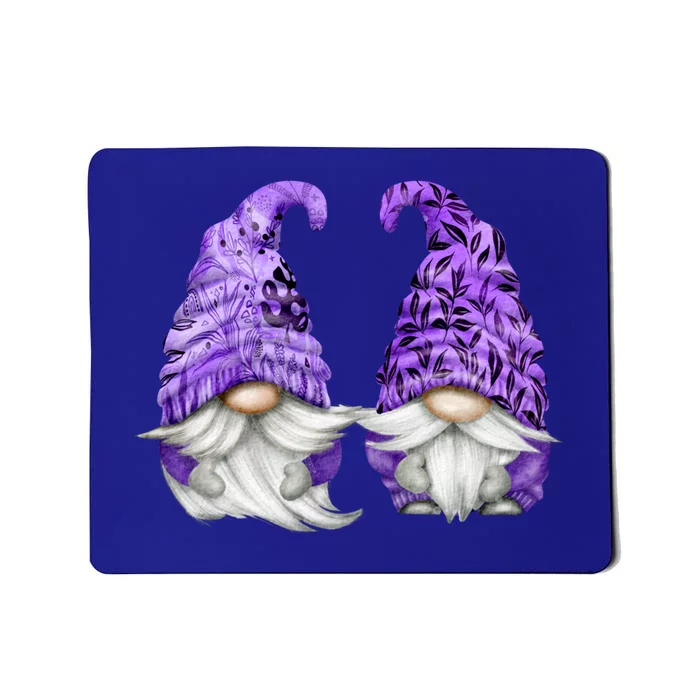 Floral Purple Valentine Gnomes For Mom Gift Cute Valentines Day Gift Mousepad