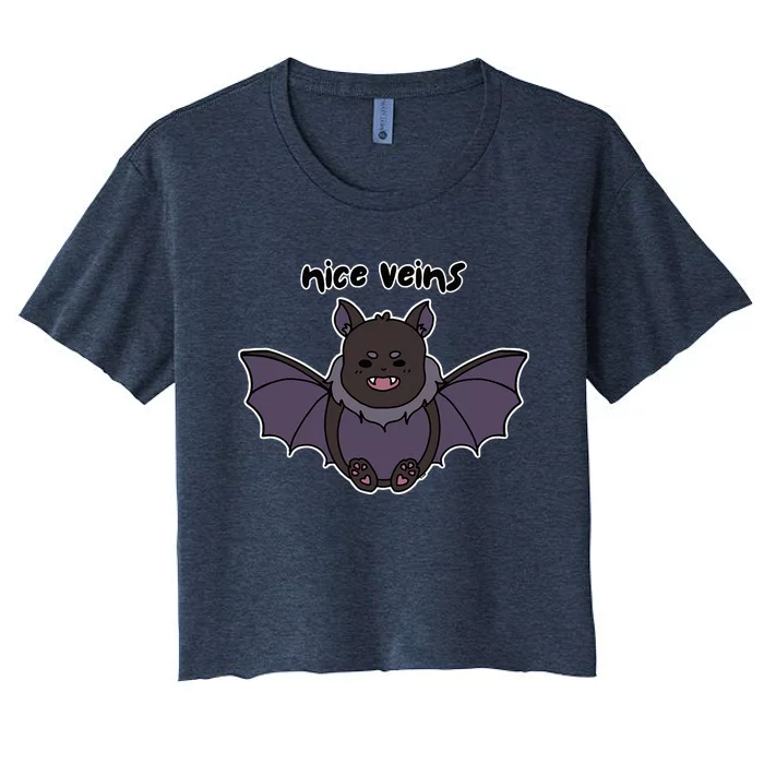 Funny Phlebotomist Vampire Bat Phlebotomy Saying Women's Crop Top Tee