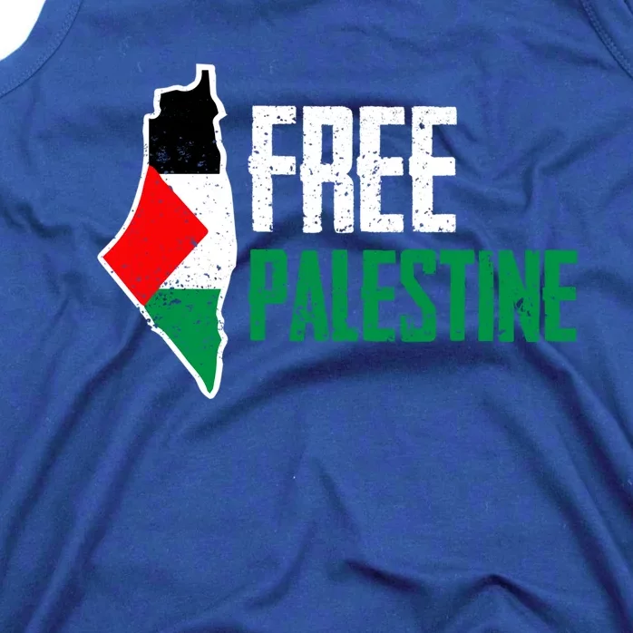 Free Palestine Vintage Distressed Palestinian Cute Gift Tank Top