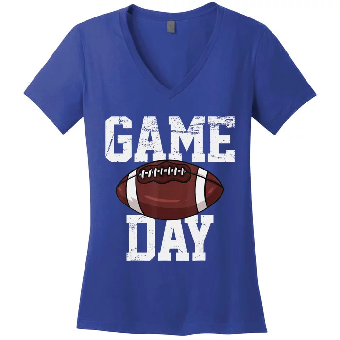 Football Player Vintage Gift Women's V-Neck T-Shirt