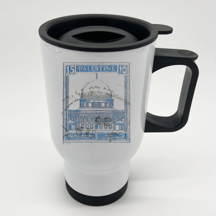 Free Palestine Vintage Stamp Stand For Peace Middle East Front & Back Stainless Steel Travel Mug