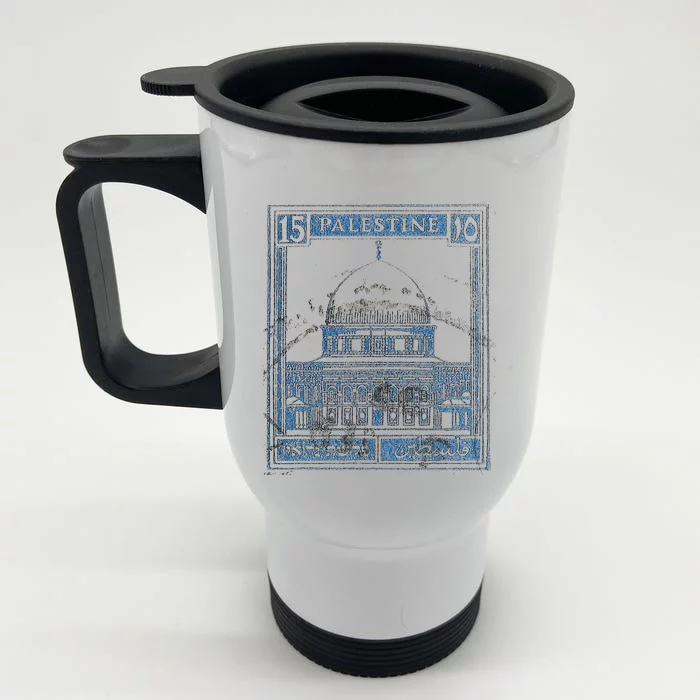 Free Palestine Vintage Stamp Stand For Peace Middle East Front & Back Stainless Steel Travel Mug