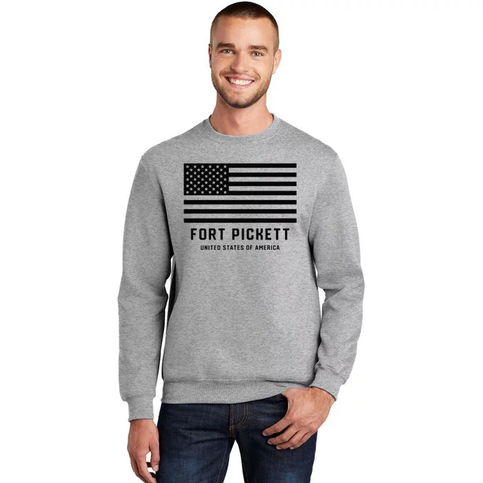 Fort Pickett Virginia USA Military American Flag Tall Sweatshirt