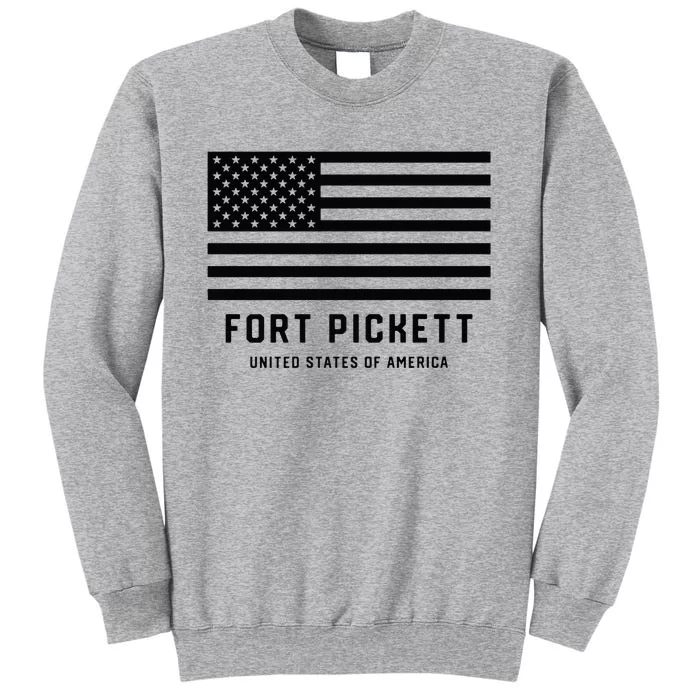 Fort Pickett Virginia USA Military American Flag Tall Sweatshirt