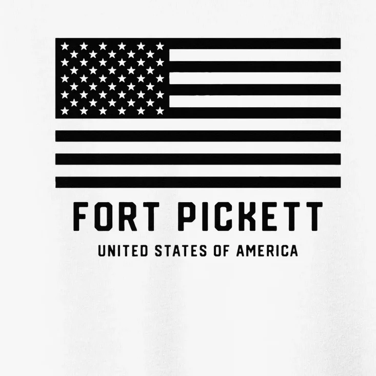 Fort Pickett Virginia USA Military American Flag Toddler T-Shirt