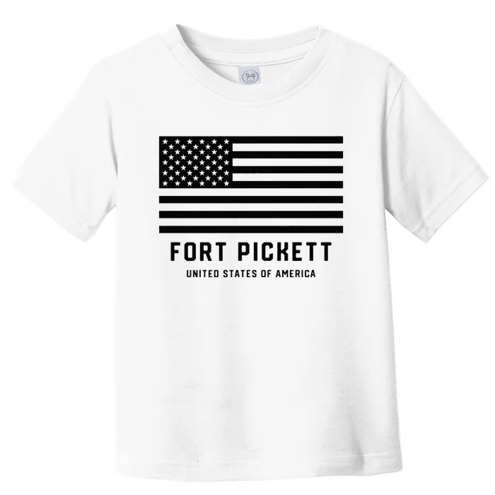 Fort Pickett Virginia USA Military American Flag Toddler T-Shirt