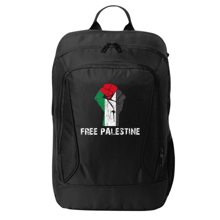 Free Palestine Vintage Retro Palestine Fist City Backpack