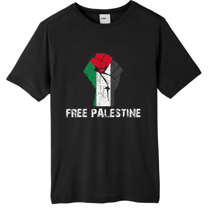 Free Palestine Vintage Retro Palestine Fist ChromaSoft Performance T-Shirt