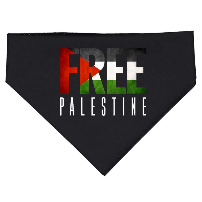 Free Palestine Vintage Design USA-Made Doggie Bandana