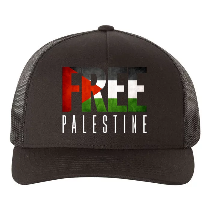 Free Palestine Vintage Design Yupoong Adult 5-Panel Trucker Hat